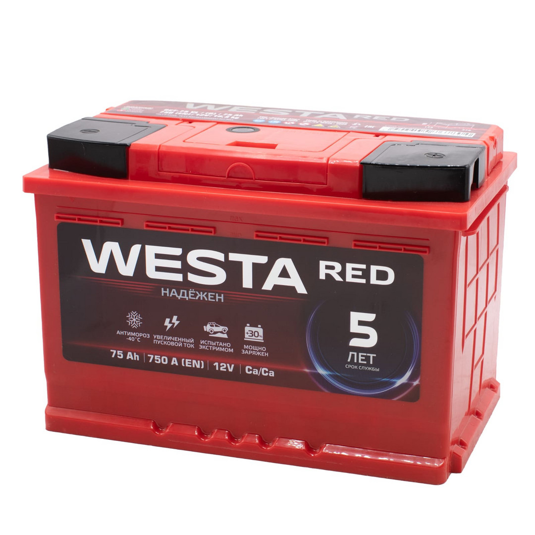 WESTA RED Premium 75ач евро 750А 275х175х190