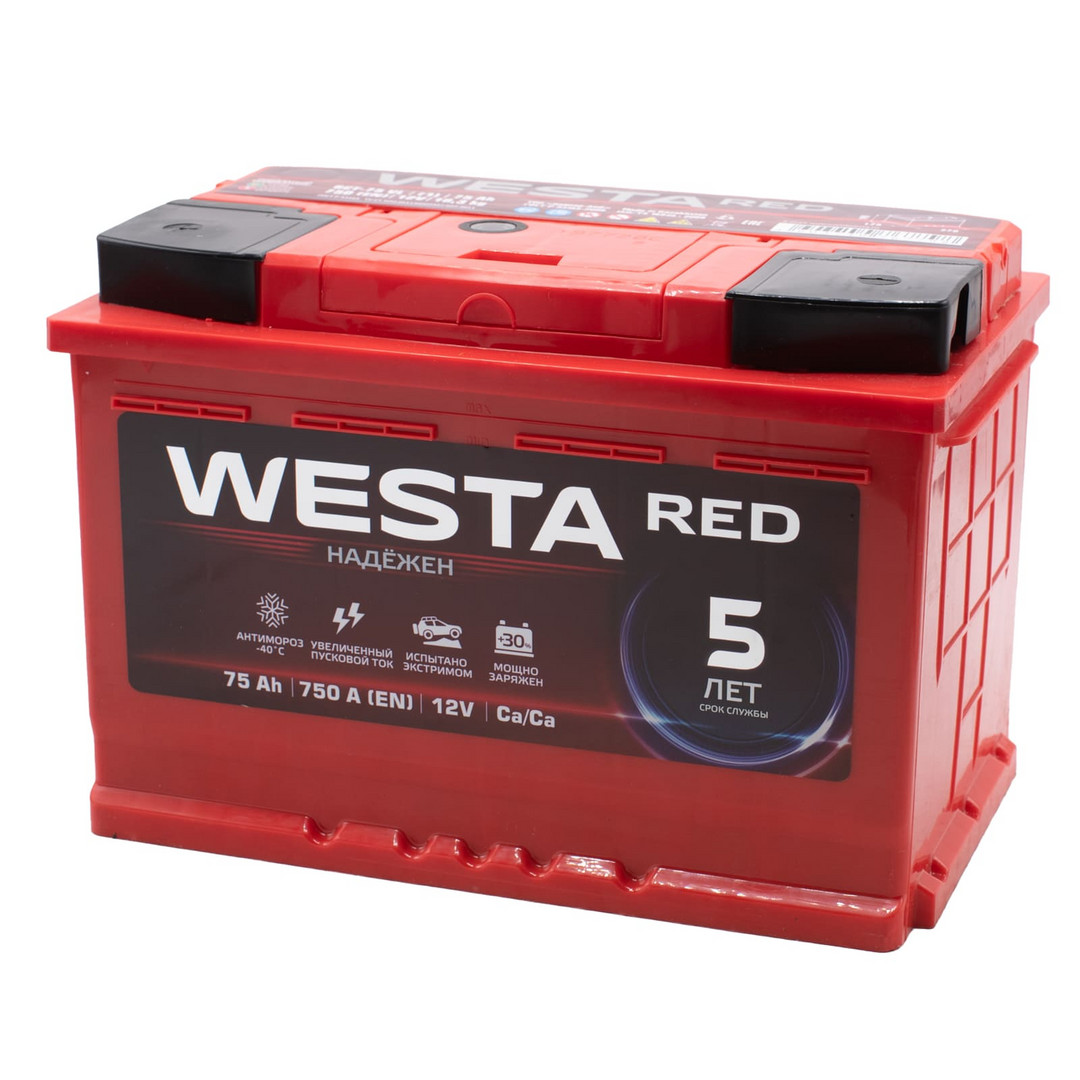 WESTA RED Premium 75ач росс 750А 275х175х190