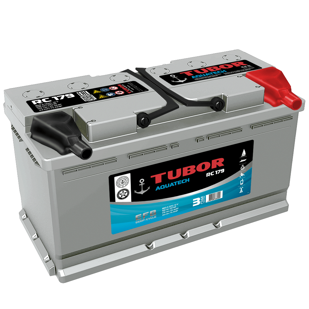 TUBOR AQUATECH 100ач евро 860А 353х175х190